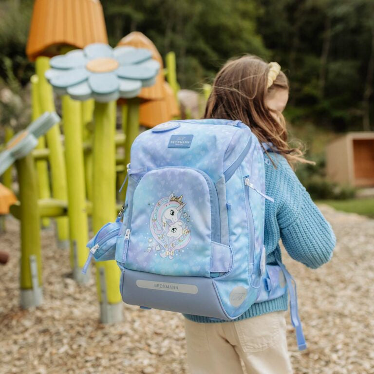 Beckmann Schulrucksack – 6-teilig – Unicorn Princess Ice Blue