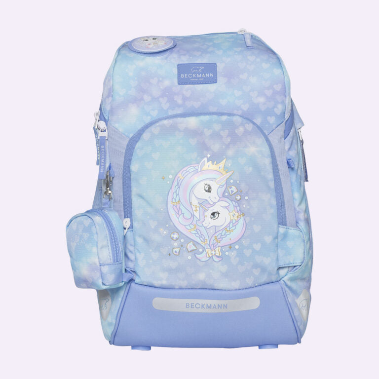 Beckmann Schulrucksack – 6-teilig – Unicorn Princess Ice Blue