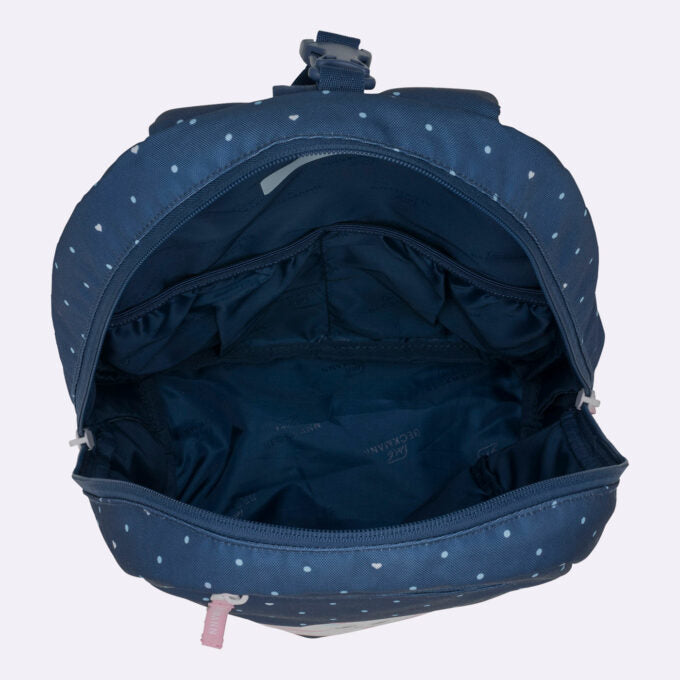Beckmann Schulrucksack Active Air Flx – 6-teilig – Pet Friends Blau – 26×39×22 cm – recycelte Materialien