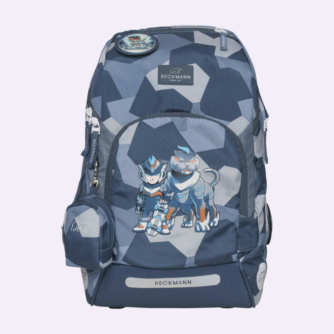 Beckmann Schulrucksack Active Air Flx – 6-teilig – Tiger Race – Recycelte Materialien