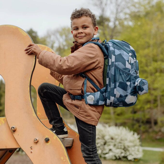 Beckmann Schulrucksack Active Air Flx – 6-teilig – Tiger Race – Recycelte Materialien