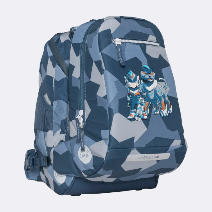 Beckmann Schulrucksack Active Air Flx – 6-teilig – Tiger Race – Recycelte Materialien