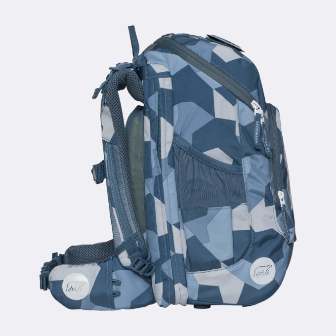 Beckmann Schulrucksack Active Air Flx – 6-teilig – Tiger Race – Recycelte Materialien