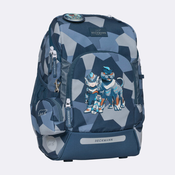 Beckmann Schulrucksack Active Air Flx – 6-teilig – Tiger Race – Recycelte Materialien