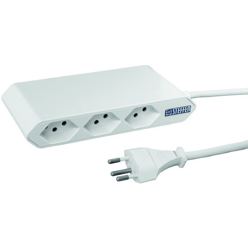Steffen IQ 200161213 – Steckdosenleiste, 6× T13, ohne Schalter, 1,5 m, Stecker T12, IP20