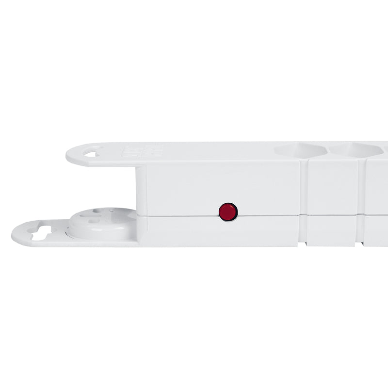 Steffen VARIABL Steckdosenleiste, 8×T13, 3 m, IP20, Stecker T12, Magnet – weiss