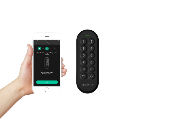 igloohome Tastatur Zugangskontrollleser – Tastenfeld, BT, IP66, Aussen, Wand, Batteriebetrieb, 35×38×100 mm