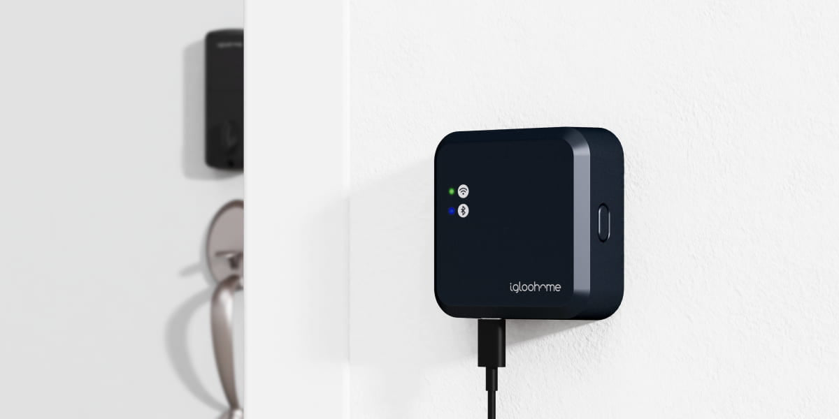 igloohome EB1 Zutrittscontroller – BT, WLAN 2,4 GHz, Schwarz, für Deadbolt 2S, Keybox 3, Mortise-Serie