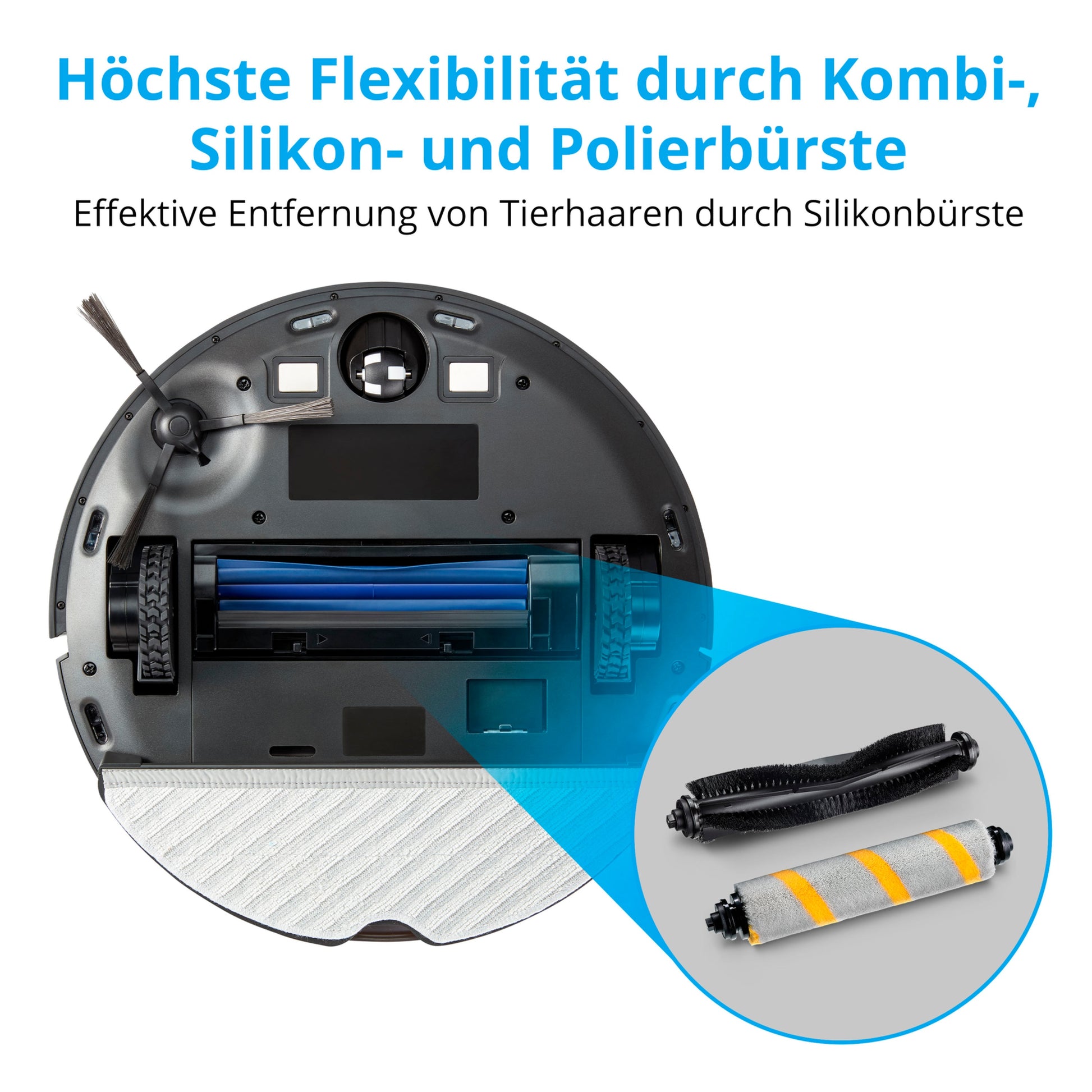 MEDION Roboterstaubsauger MD 20004 – 2-in-1, 0,5 l, Akkubetrieb, 14,4 V