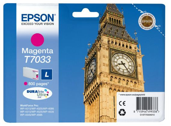 Epson Tintenpatrone T7033, Magenta – für Inkjetdrucker/Multifunktionsgeräte