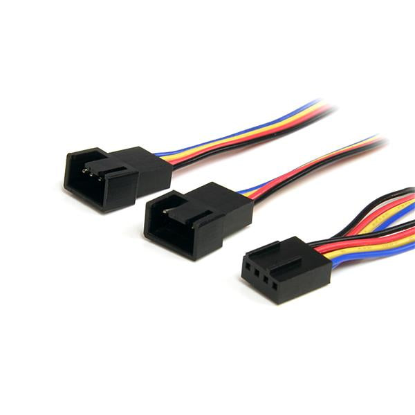 StarTech.com 4-Pin PWM Y-Kabel Stromkabel – Molex (4-Pin) männlich–Molex (4-Pin) weiblich, 0,31 m, mehrfarbig