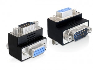 DeLOCK 65267 Seriell-Adapter Sub-D 9 (Stecker zu Buchse) – RS-232, 270° Winkel, Schwarz