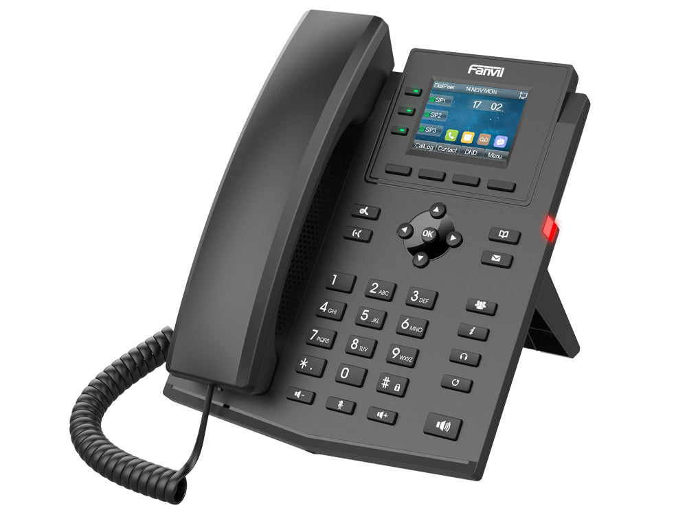 Fanvil X303G – SIP-Tischtelefon, 4 SIP-Konten, PoE, 2,4" Display