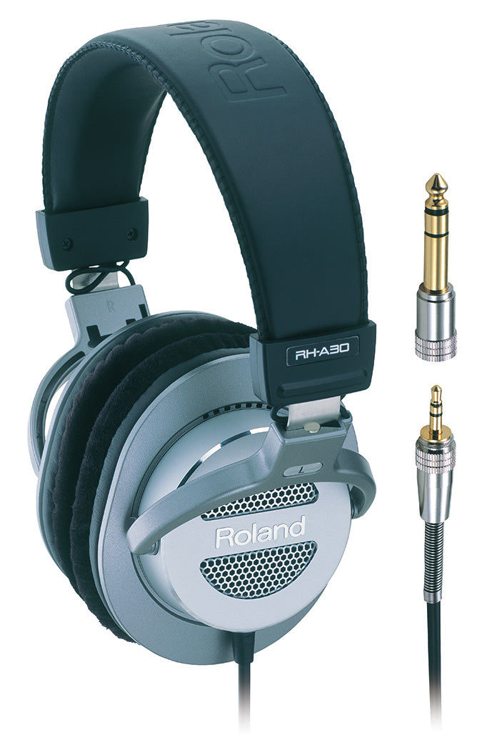 Roland RH-A30 – Over-Ear Studiokopfhörer – offen, 3,4 m, 10 – 25’000 Hz, hochohmig – Silber