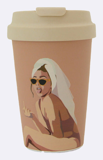 BioLoco Becher Easy Cup-Kylie – 350 ml, Kunststoff (PP), mit Deckel, zusammenklappbar, spülmaschinenfest