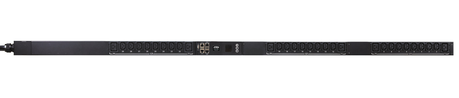 ATEN PG98230G 3-Phasen PDU 16 A – 24×IEC C13, 6×IEC C19 – 0U Rack, IEC 309 – gemessen, LCD, IP-steuerbar
