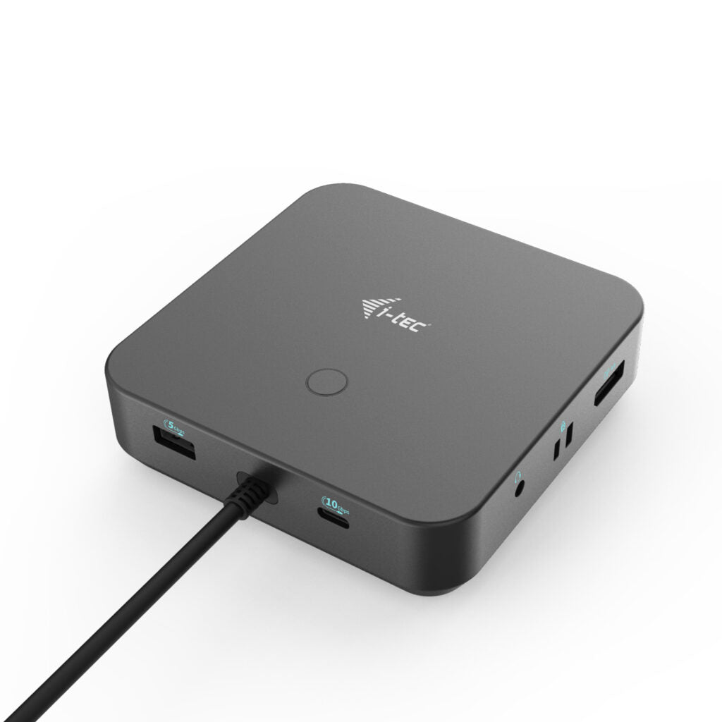 i-tec Dockingstation – USB-C, 2× DP, 1× HDMI, 5× USB-A, 2× USB-C, 100 W PD, GbE, 3,5 mm Audio