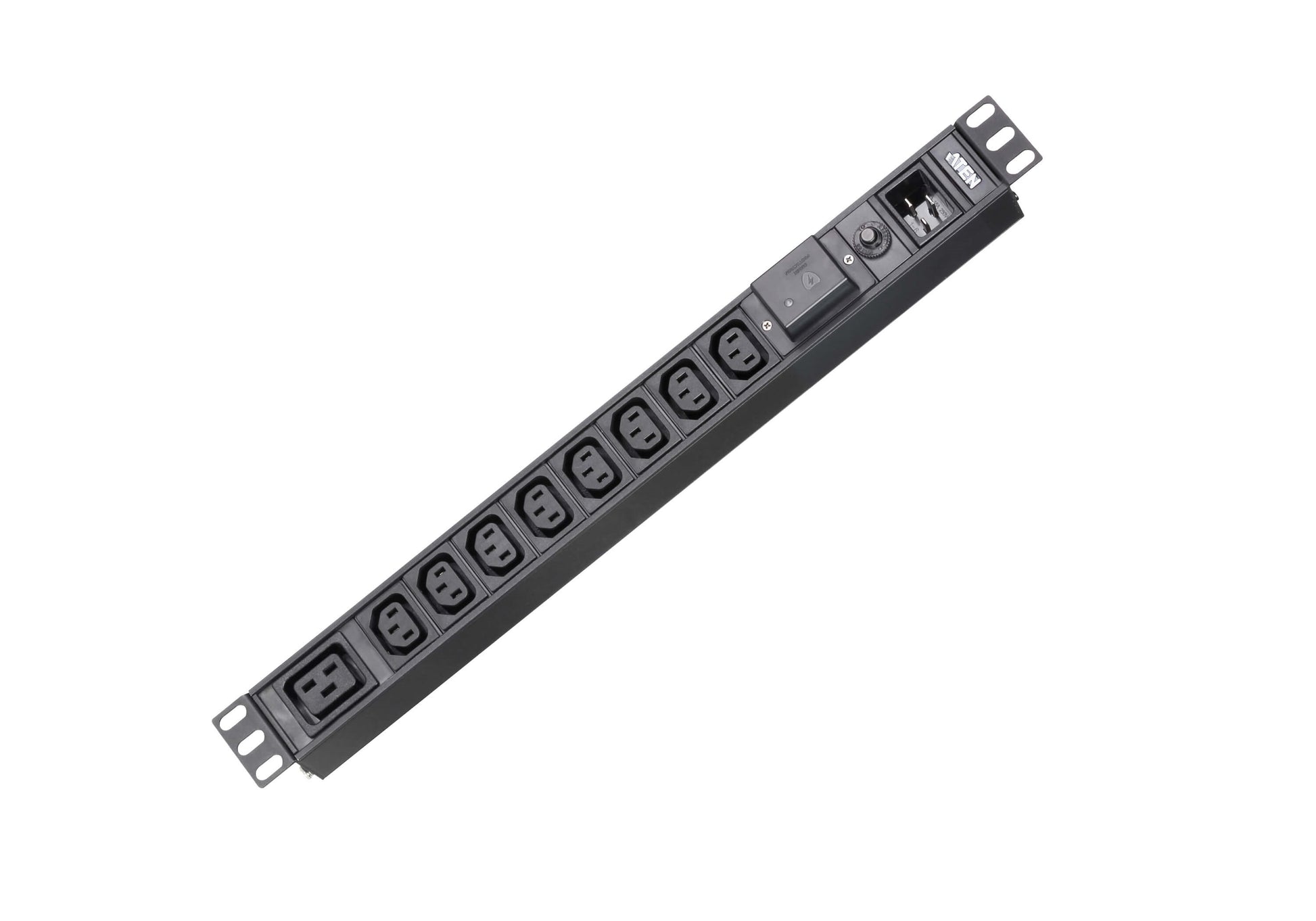 ATEN Rack-PDU – Standard, Überspannungsschutz, Rack 1U, 16 A 100–240 V, 8×C13 + 1×C19, C20, 3 m
