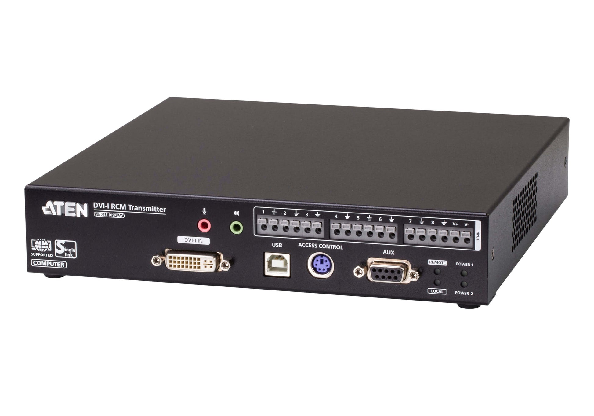 ATEN RCMDVI00BT – KVM over IP-Sender, 1920 × 1200 @60 Hz, Fernzugriff, USB-Konsole, für DVI-I-Displays