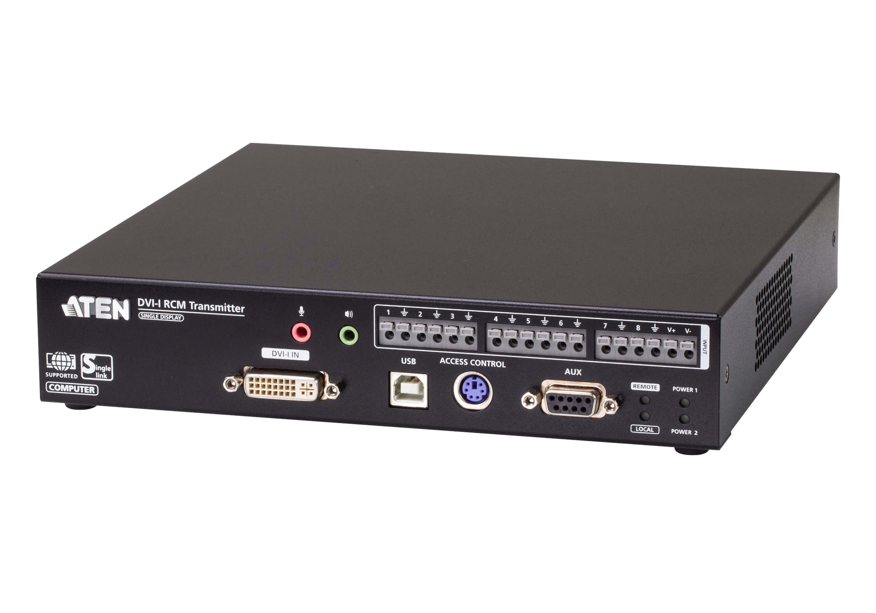 ATEN RCMDVI00BT – KVM over IP-Sender, 1920 × 1200 @60 Hz, Fernzugriff, USB-Konsole, für DVI-I-Displays