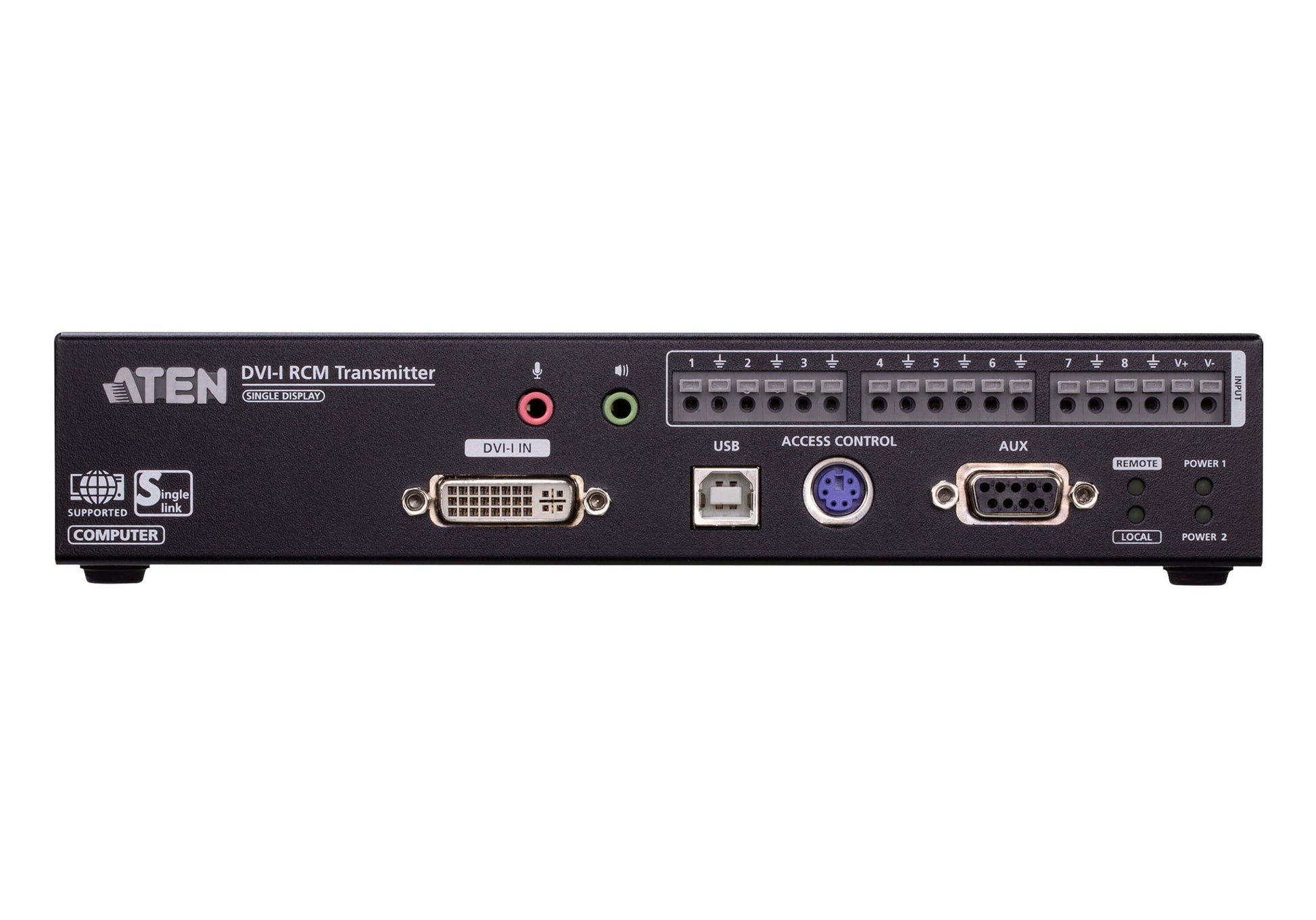 ATEN RCMDVI00BT – KVM over IP-Sender, 1920 × 1200 @60 Hz, Fernzugriff, USB-Konsole, für DVI-I-Displays
