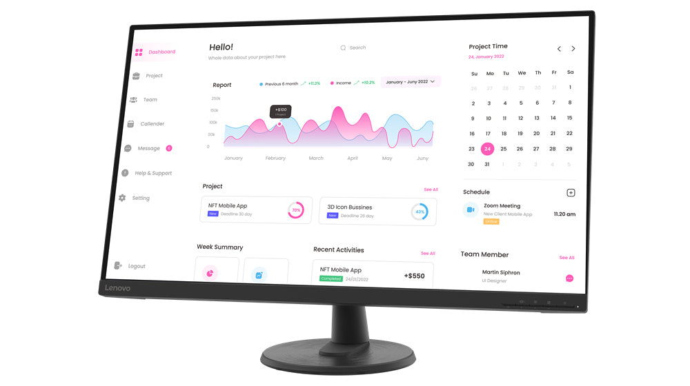 Lenovo D32-40 – 31,5", 1920 × 1080 (Full HD), VA