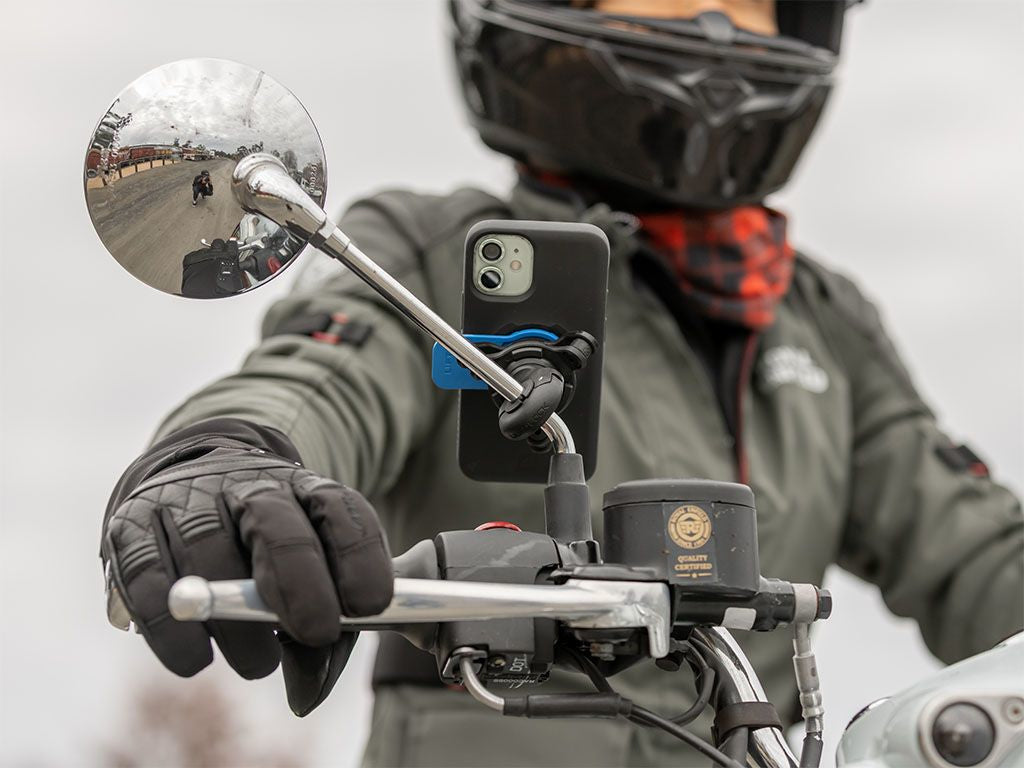 Quad Lock Mirror Mount – Fahrrad-Halterung – für iPhone SE (2. Gen.) – Schwarz