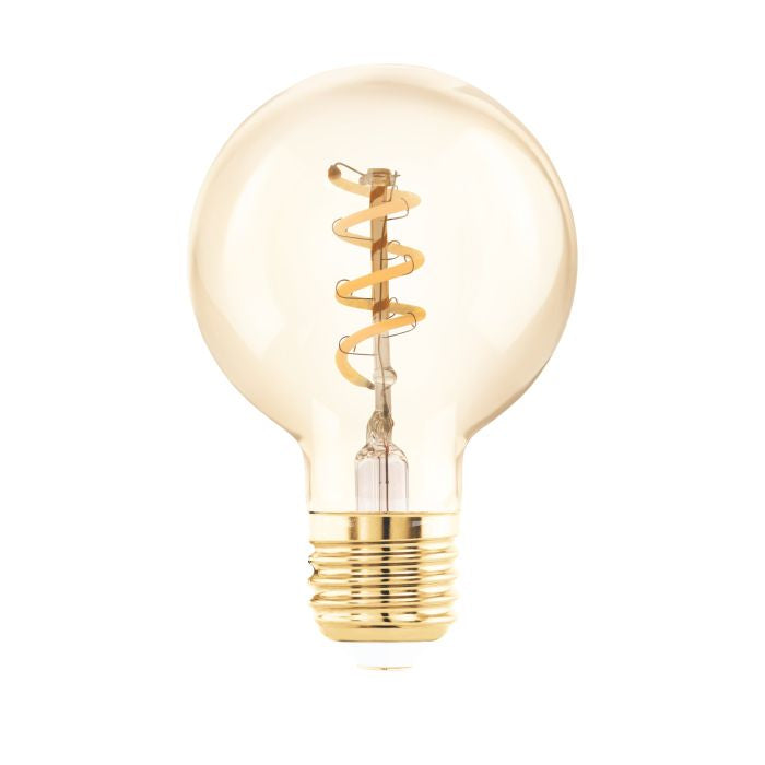 EGLO LED-Leuchtmittel E27 Globus – 145 lm, 4 W, Warmweiss 2000 K, 360°, dimmbar – IP20 – 1 Stk., Glas