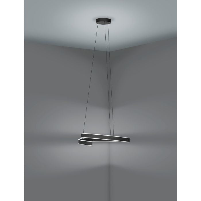 EGLO LED-Hängeleuchte ANDABAIA-Z – Ø 60 × 154 cm, 5300 lm, 42,5 W, 3000–6500 K, dimmbar, für Alexa/BT, schwarz