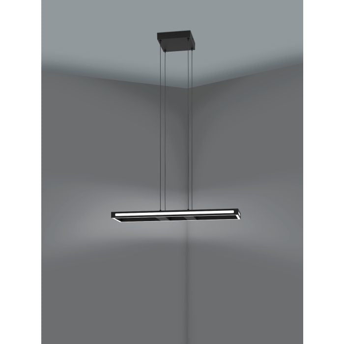 EGLO LED-Hängeleuchte Salvilanas-Z – 2700 lm, 21 W, 2700–6500 K, dimmbar, für Alexa/ZigBee, schwarz/weiss