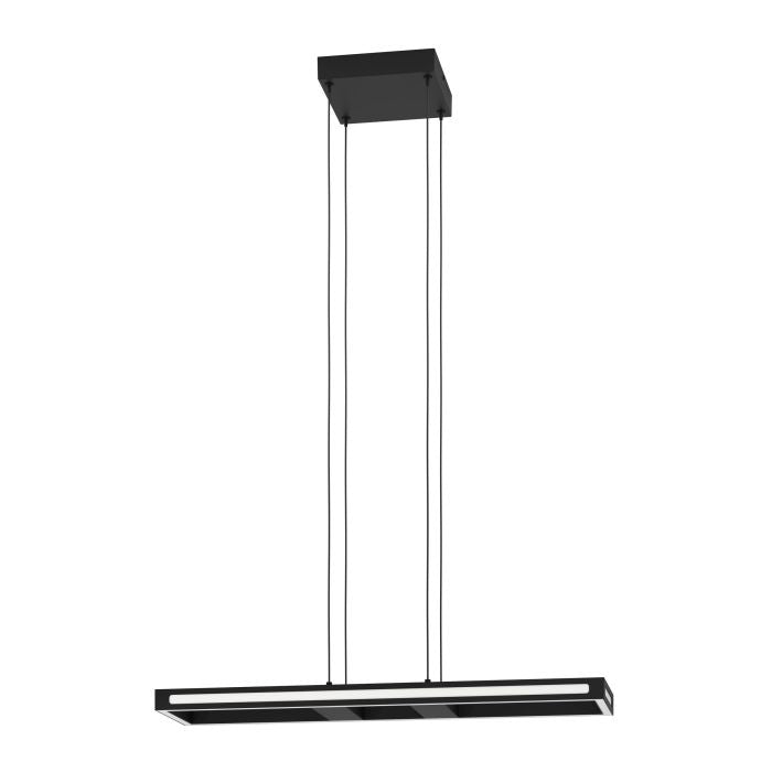 EGLO Hängeleuchte Salvilanas-Z – 116 × 20 × 110 cm, 4300 lm, 33 W, 2700–6500 K, dimmbar, BT, für Alexa, schwarz
