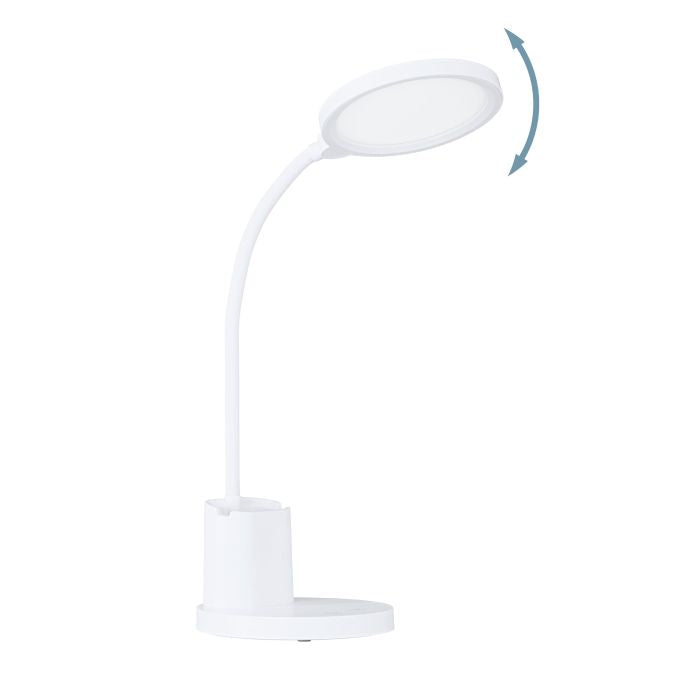 EGLO Tischleuchte Brolini – LED 2,1 W, 300 lm, 2700–6500 K, Touch-Dimmer, Akku, USB – Weiss