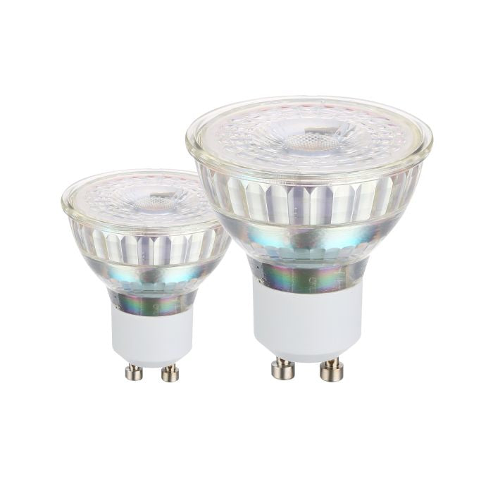 EGLO LED-Leuchtmittel GU10 – Warmweiss 3000 K, 250 lm, 3 W – IP20 – 2 Stk., Transparent