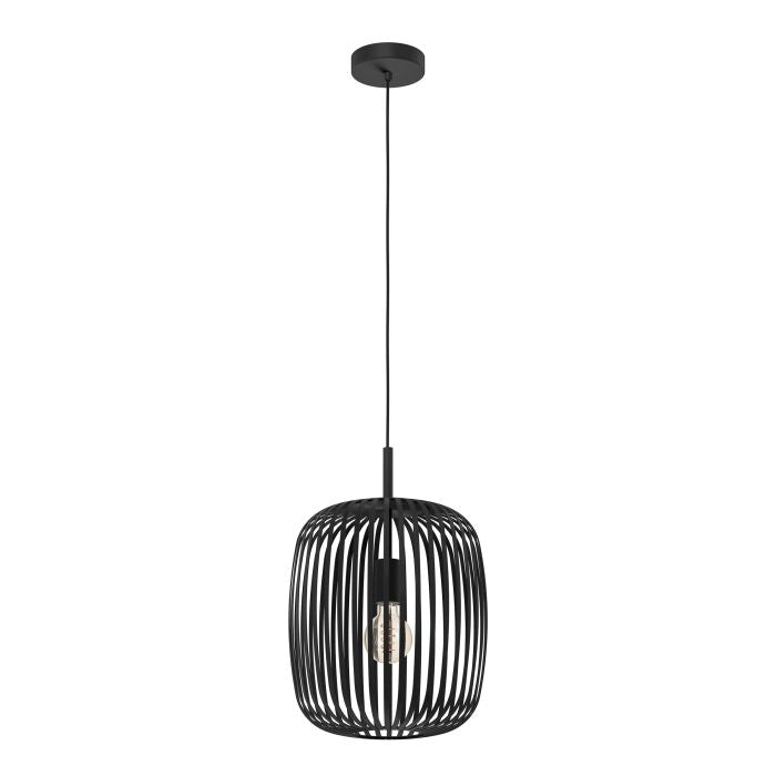 EGLO Pendelleuchte Romazzina – Ø 32,5 × 110 cm, 40 W, dimmbar, für ZigBee 3.0, schwarz, exkl. E27
