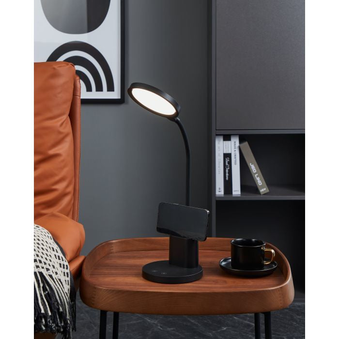 EGLO Tischleuchte BROLINI – LED 2,1 W, 300 lm, 2700–6500 K, dimmbar, Akku, Touch-Dimmer – Schwarz
