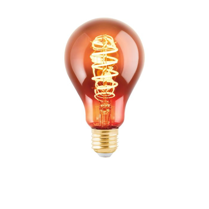 EGLO LED-Leuchtmittel E27 Globus – Warmweiss 2000 K, 30 lm, 4 W, dimmbar – IP20 – 1 Stk. – Kupfer, Glas