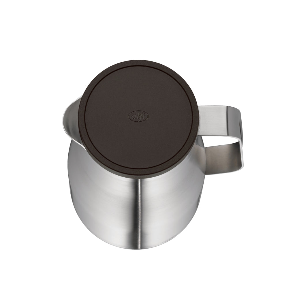 Alfi Thermoskanne Studio – 1 l, 14,9 × 12,0 × 22,3 cm, Edelstahl, Silber, mit Deckel, vakuum-isoliert