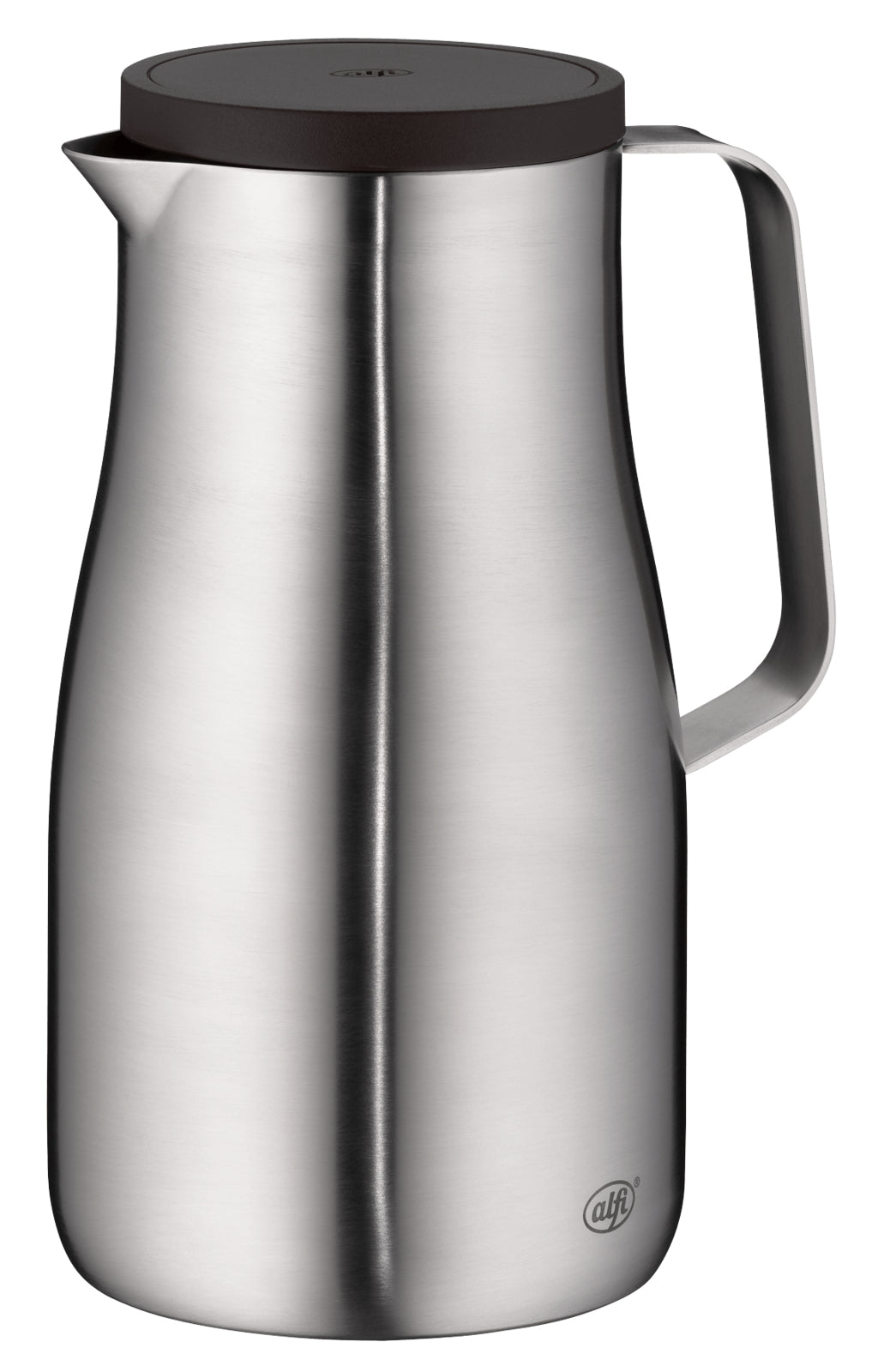 Alfi Thermoskanne Studio – 1 l, 14,9 × 12,0 × 22,3 cm, Edelstahl, Silber, mit Deckel, vakuum-isoliert