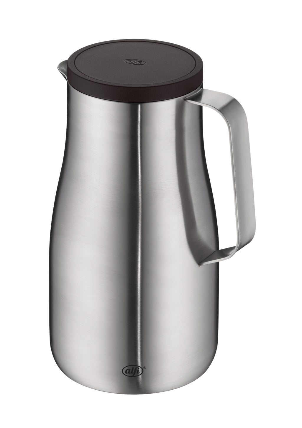 Alfi Thermoskanne Studio – 1 l, 14,9 × 12,0 × 22,3 cm, Edelstahl, Silber, mit Deckel, vakuum-isoliert