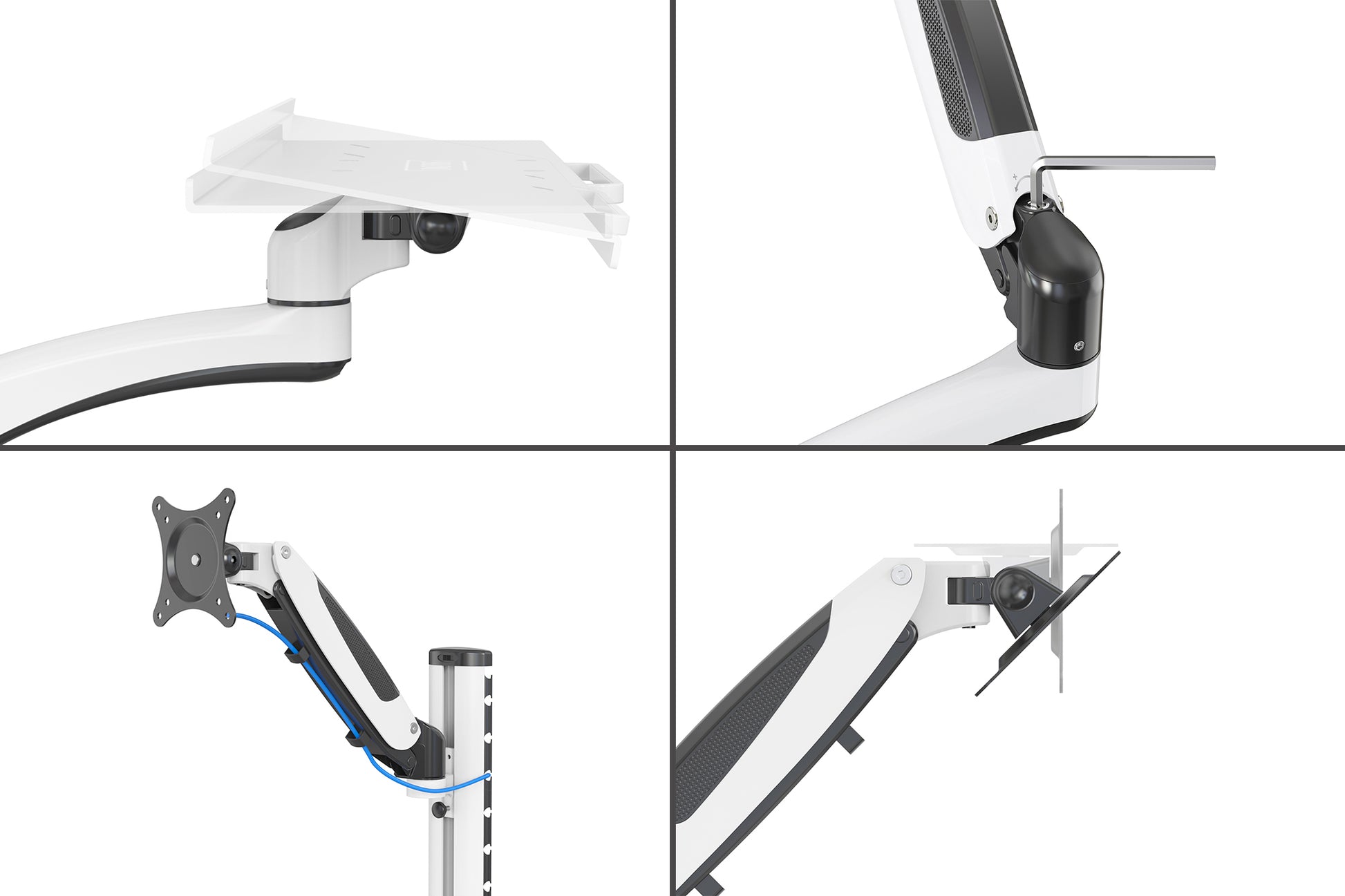 Digitus Workstation Wandhalterung – Monitor Wandhalterung – 1 Monitor – bis 32" – VESA 75×75/100×100 mm