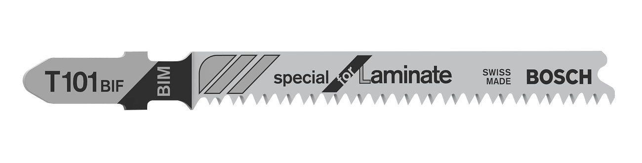 Bosch Professionelles Stichsägeblatt 83 × 1,7 mm – für Laminat, laminiertes Paneel, Parkett u. a. – 5 Stk
