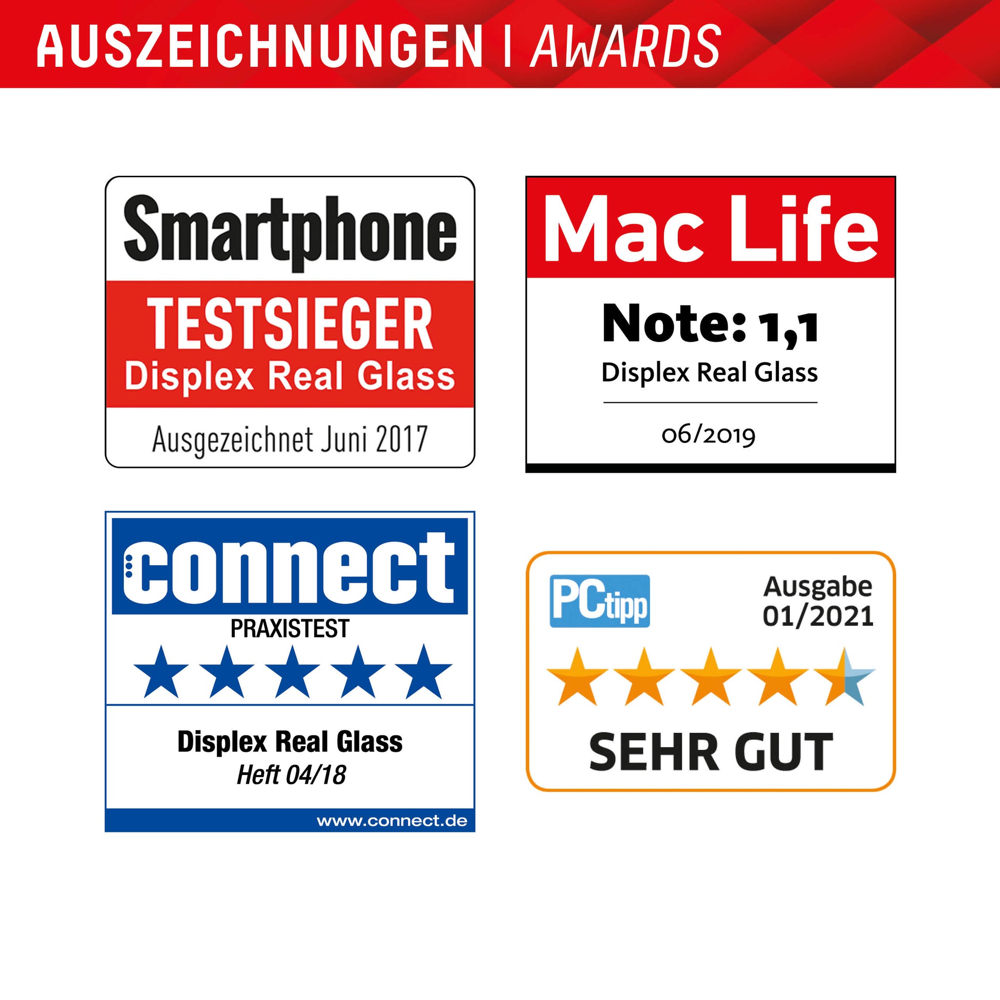 Displex Displayschutz (Panzerglas), 10H – für Galaxy S22+/S23+ – mit Applikator