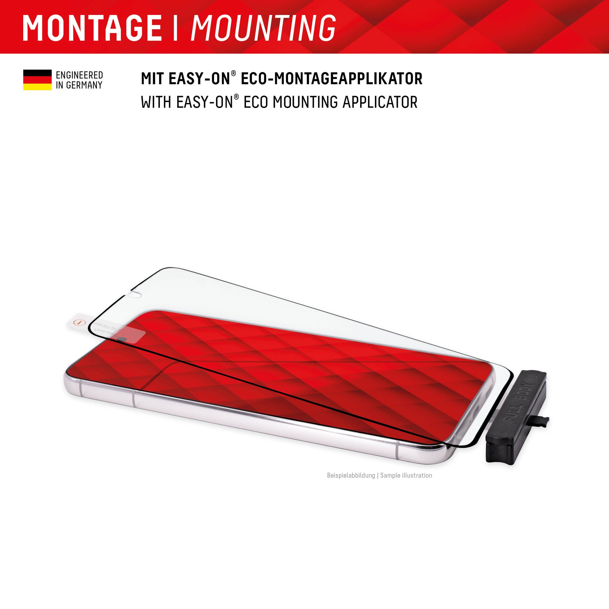 Displex Displayschutz (Panzerglas), Full Cover – für Galaxy S22/S23 – mit Applikator