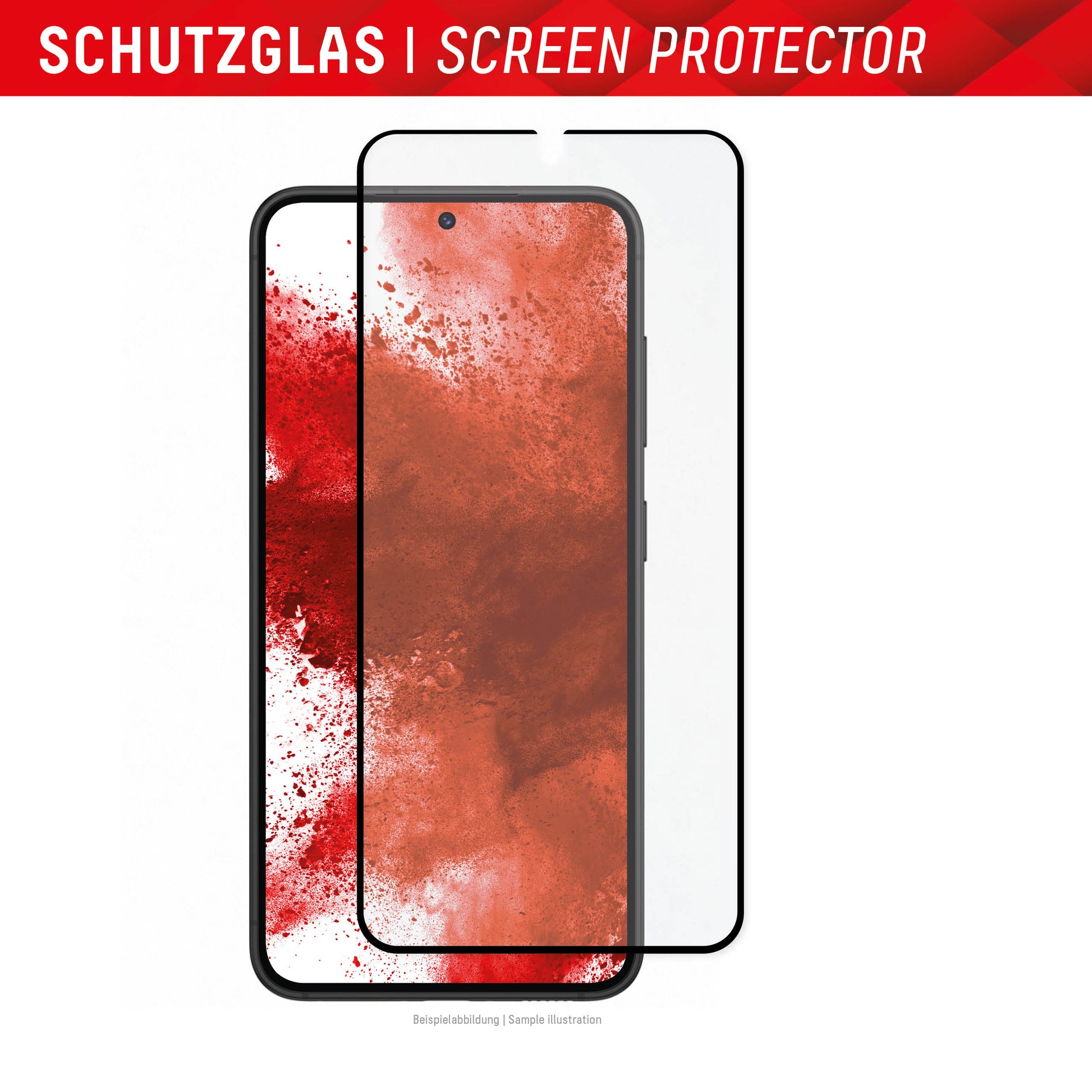 Displex Displayschutz (Panzerglas), Full Cover – für Galaxy S22/S23 – mit Applikator