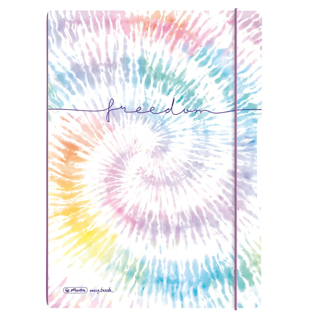 Herlitz Notizheft – A4 – Verschiedene Lineaturen – 80 Seiten – 80 g/m² – Softcover, Gummiband, Mehrfarbig, FSC