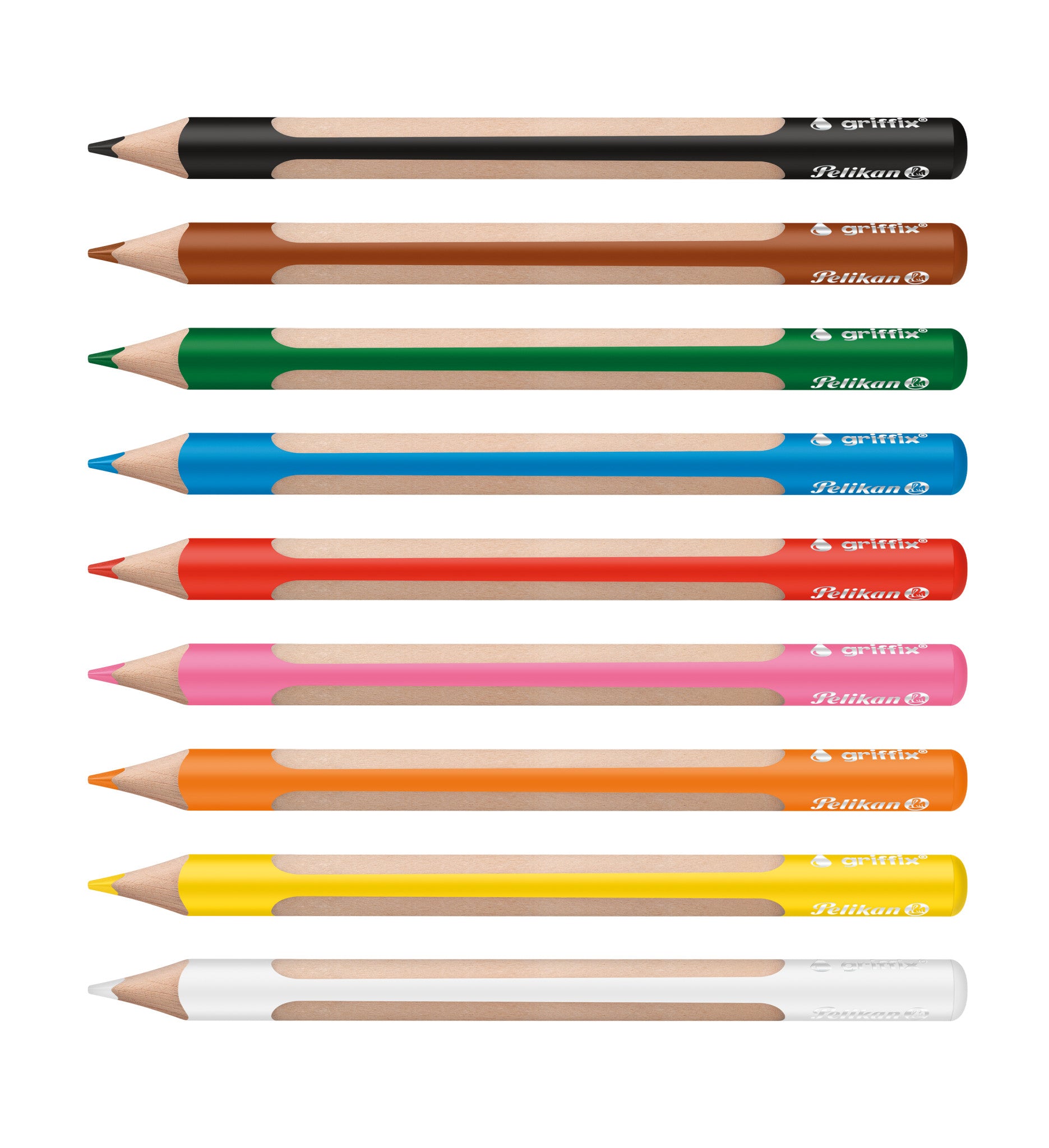 Pelikan griffix Aquarellfarbstifte – 9 Farben, ergonomisch, Karton