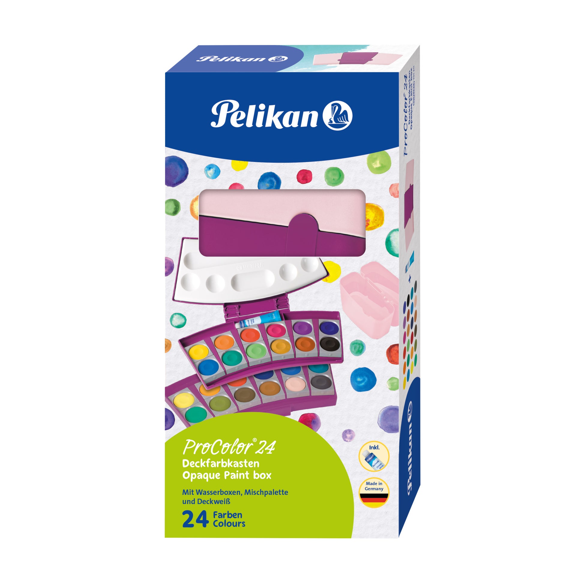 Pelikan ProColor 735 Deckfarbkasten – 24 Farben, mit Deckweiss