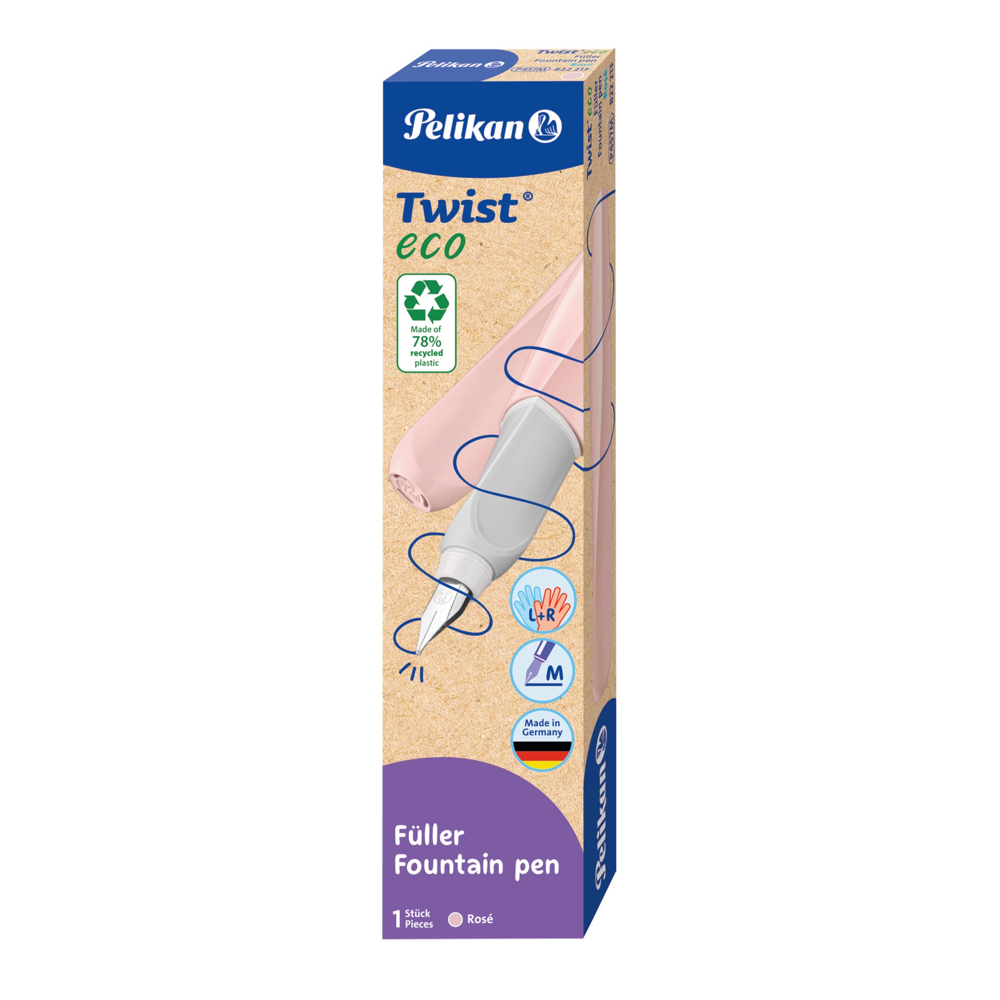 Pelikan Twist eco – Füllfederhalter – M – Rosé