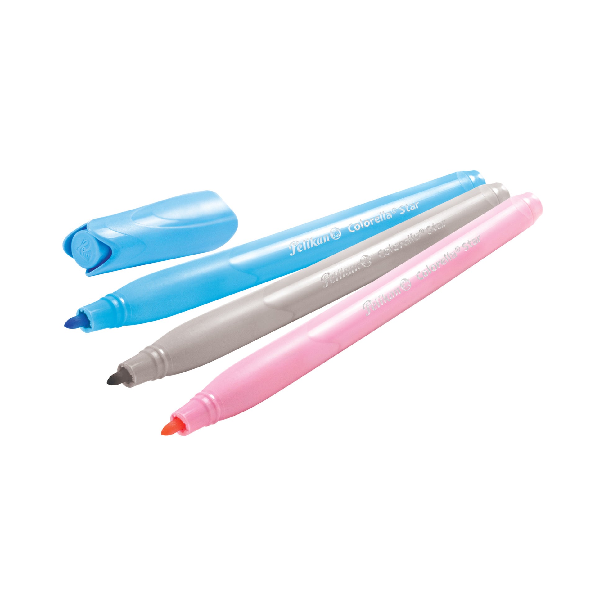 Pelikan Colorella Star Filzstifte – Rundspitze, 0,6 mm, wasserbasiert, auswaschbar, 24 Farben