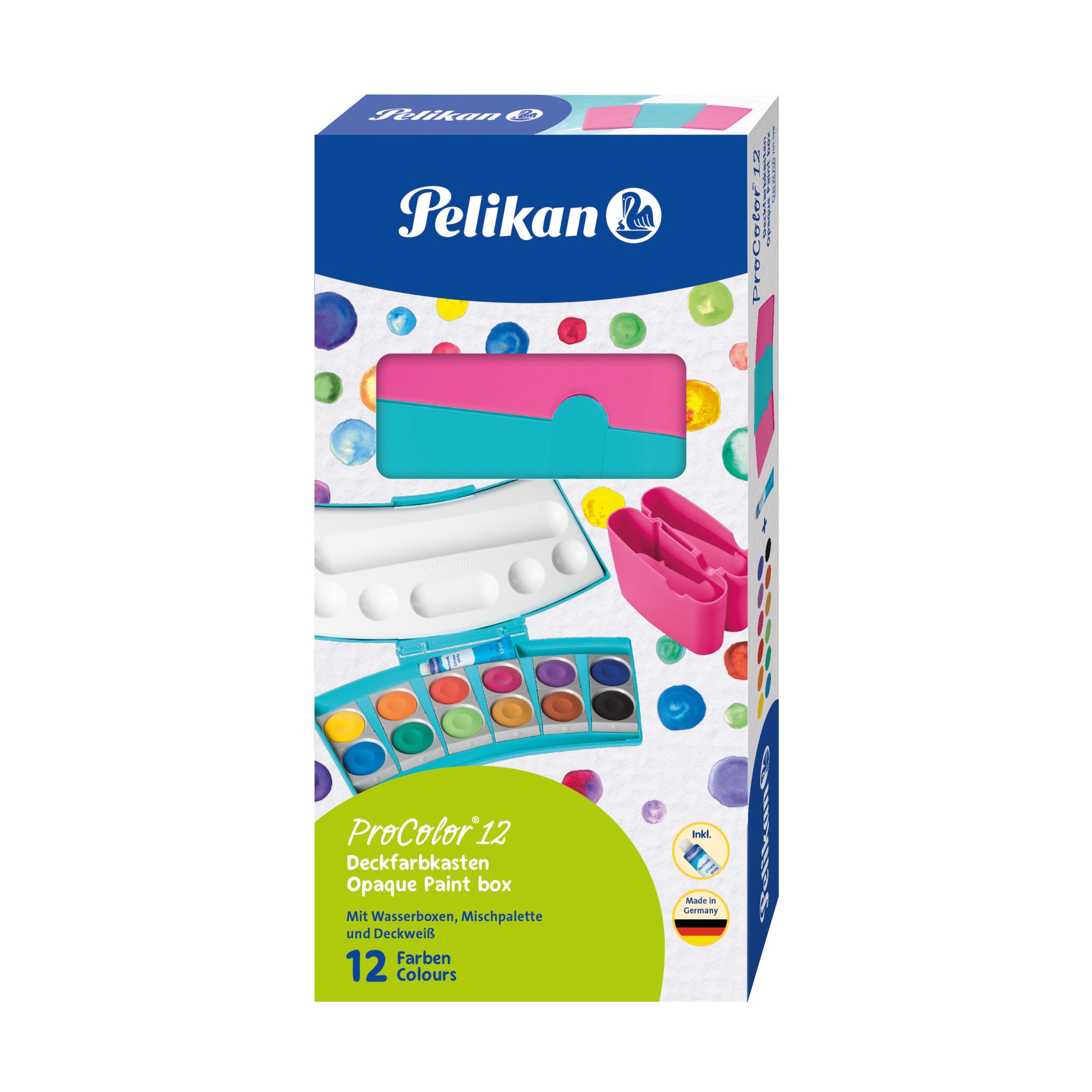 Pelikan Deckfarbkasten – 12 Farben, deckend
